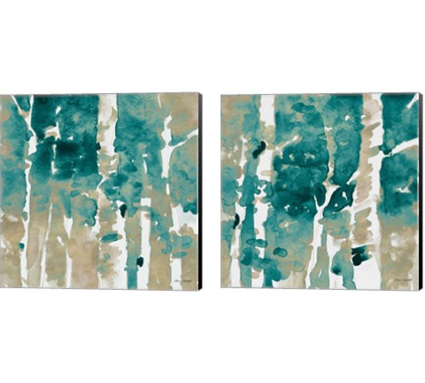 Up To The Teal Northern Skies 2 Piece Canvas Print Set by Lanie Loreth