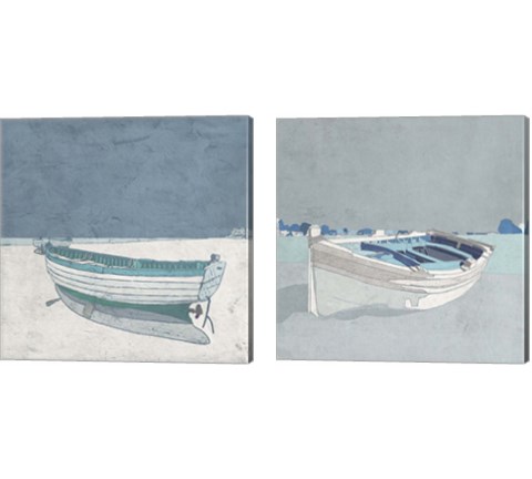 Docked Ashore 2 Piece Canvas Print Set by Ynon Mabat