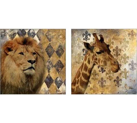 Golden Safari 2 Piece Art Print Set by Patricia Pinto