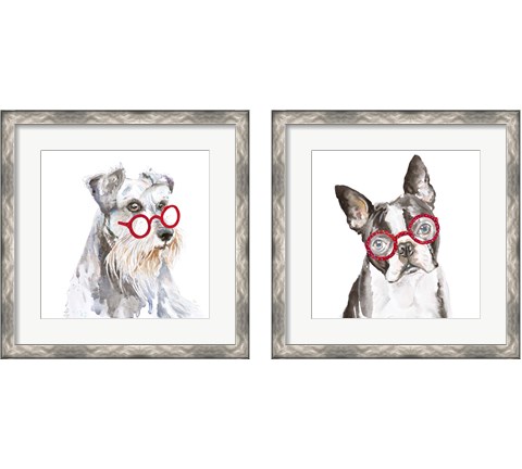 Dog with Glasses 2 Piece Framed Art Print Set by Patricia Pinto