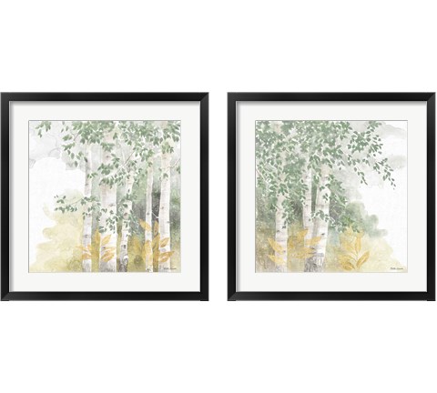 Natures Leaves Sage 2 Piece Framed Art Print Set by Beth Grove