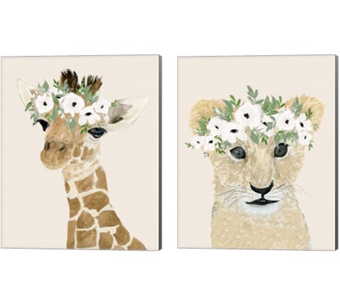 Little Animal 2 Piece Canvas Print Set by Lucille Price