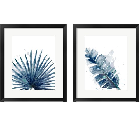 Teal Palm Frond 2 Piece Framed Art Print Set by Patricia Pinto