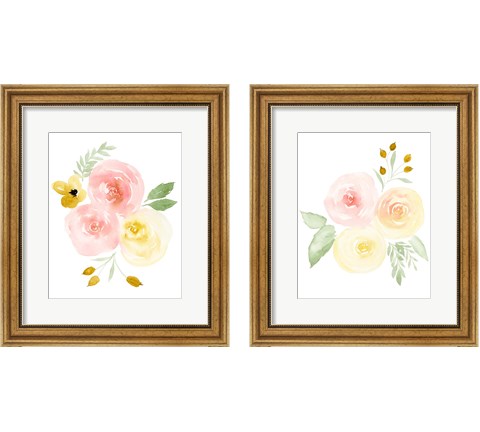 Watercolor Roses 2 Piece Framed Art Print Set by Lucille Price