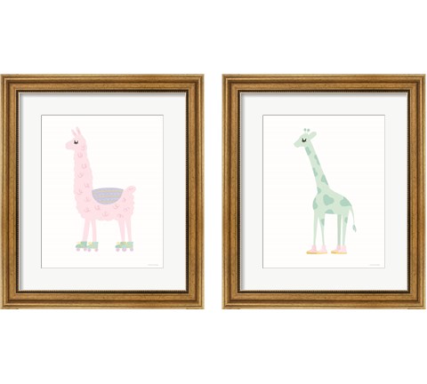 Whimisical Animal 2 Piece Framed Art Print Set by Lady Louise Designs