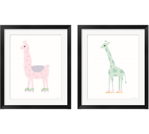 Whimisical Animal 2 Piece Framed Art Print Set by Lady Louise Designs