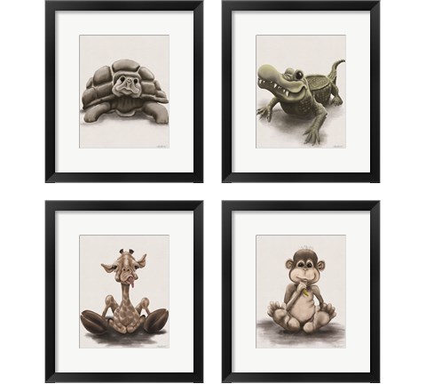 Kids Animal 4 Piece Framed Art Print Set by Angela Bawden