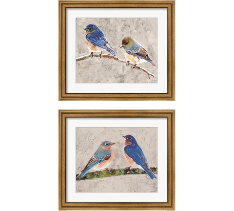 Eastern Bluebirds 2 Piece Framed Art Print Set by Stellar Design Studio
