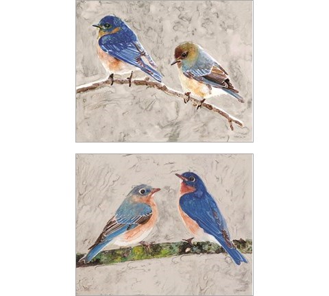 Eastern Bluebirds 2 Piece Art Print Set by Stellar Design Studio