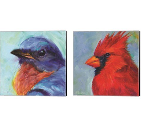 Field Birds 2 Piece Canvas Print Set by Kim Smith