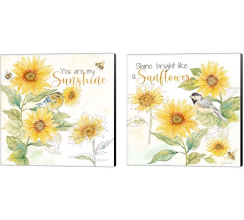 Be My Sunshine 2 Piece Canvas Print Set by Cynthia Coulter