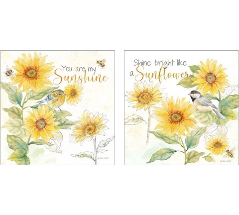 Be My Sunshine 2 Piece Art Print Set by Cynthia Coulter