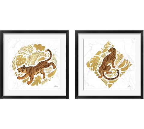 Big Cat Beauty 2 Piece Framed Art Print Set by Janelle Penner