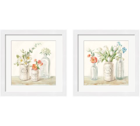 Marmalade Flowers 2 Piece Framed Art Print Set by Danhui Nai