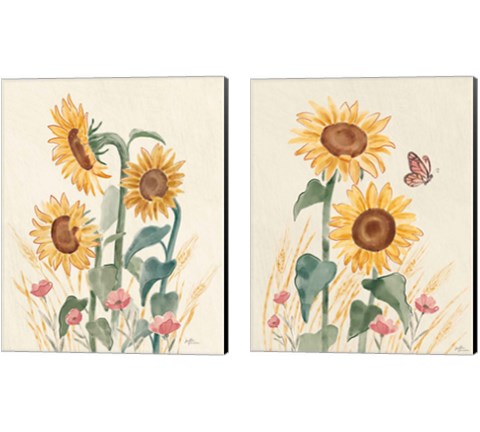 Sunflower Season  2 Piece Canvas Print Set by Janelle Penner