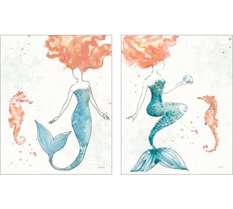 Sea Sirens 2 Piece Art Print Set by Anne Tavoletti