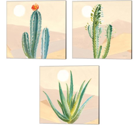 Desert Greenhouse 3 Piece Canvas Print Set by Danhui Nai