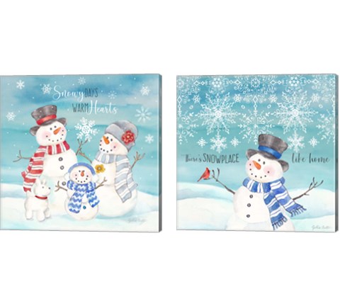 Snow Lace 2 Piece Canvas Print Set by Cynthia Coulter