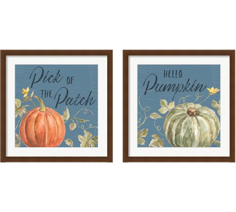 Happy Harvest Blue 2 Piece Framed Art Print Set by Silvia Vassileva