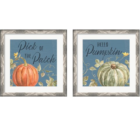 Happy Harvest Blue 2 Piece Framed Art Print Set by Silvia Vassileva