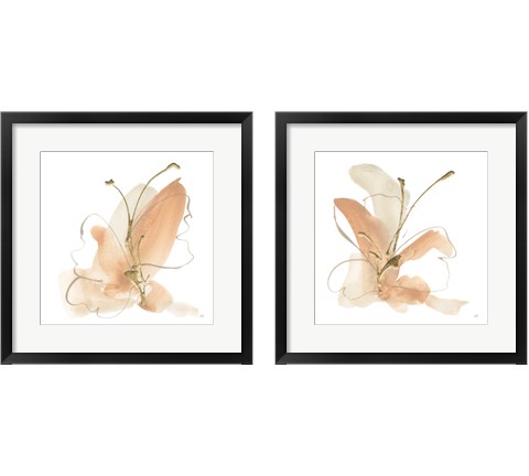 Butterfly Flower 2 Piece Framed Art Print Set by Chris Paschke