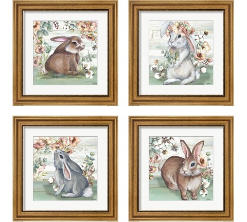 Farmhouse Bunny 4 Piece Framed Art Print Set by Tre Sorelle Studios