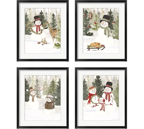 Christmas in the Woods 4 Piece Framed Art Print Set by Tara Reed