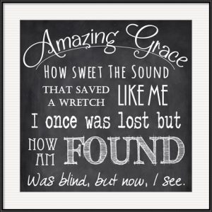 Amazing Grace Chalkboard by Veruca Salt