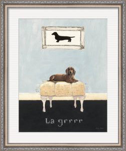 La Grrr by Emily Adams with a patterned silver frame