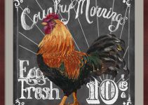 Rooster on Chalkboard I by Art Licensing Studio