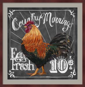 Rooster on Chalkboard I by Art Licensing Studio