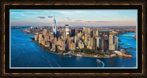 Aerial Photograph of Manhattan with Freedom Tower