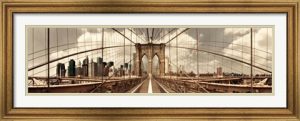 Sepia Tone Brooklyn Bridge Photograph