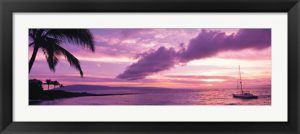 Amazing Purple Sunset at Kapala Bay, Maui Hawaii
