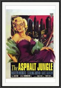 Asphalt Jungle movie poster with Marilyn Monroe
