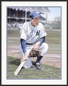 Joe DiMaggio portrait by Darryl Vlasak