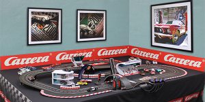 Carrera Slot Car Track with Framed Car Art