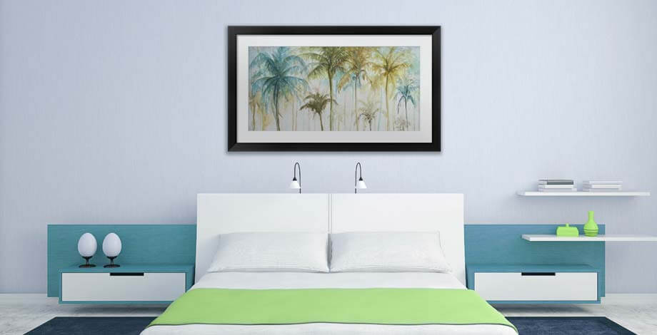 framed prints spice up the bedroom