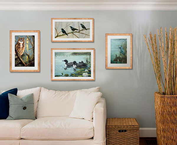 Bring the outdoors inside with photographic living room wall art.