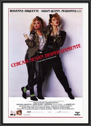 Desperately Seeking Susan movie poster with Rosanna Arquette and Madonna