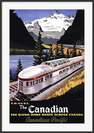 Canadian Pacific Train - 1955 - vintage advertising poster