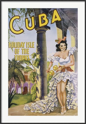 Cuba Holiday Isle of the Tropics - vintage Caribbean travel poster