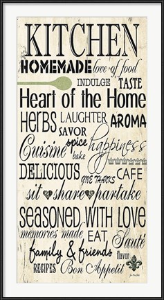 Kitchen word art print by Jo Moulton