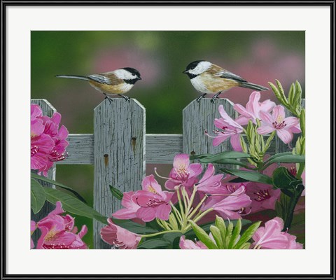 Backyard Framed Artwork - Back Yard Chat by William Vanderdasson