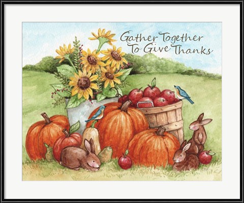 Thanksgiving Artwork - Gather Together To Give Thanks by Melinda Hipsher