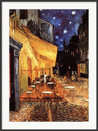 The Cafe Terrace on the Place du Forum, Arles, at Night, c.1888 by Vincent Van Gogh