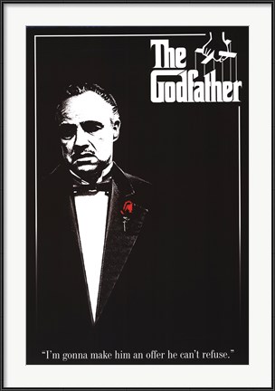 The Godfather Poster - Red Rose