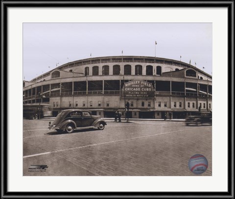 Vintage Wrigley Field photograph is a quintessential piece of sports art