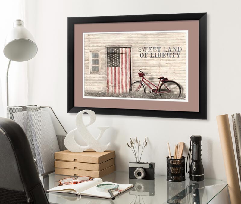 framed americana wall art