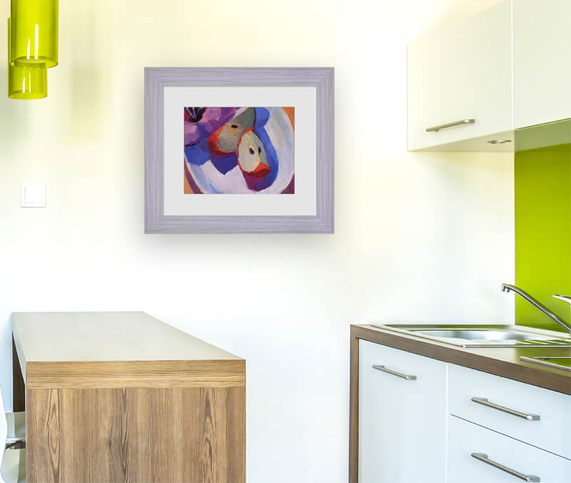 expanding a small kitchen with art